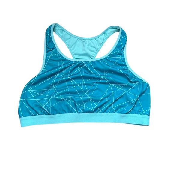 Old Navy Blue Geometric Sports Bra - Picture 1 of 3